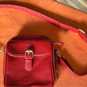 Red Leather Crossbody Bag